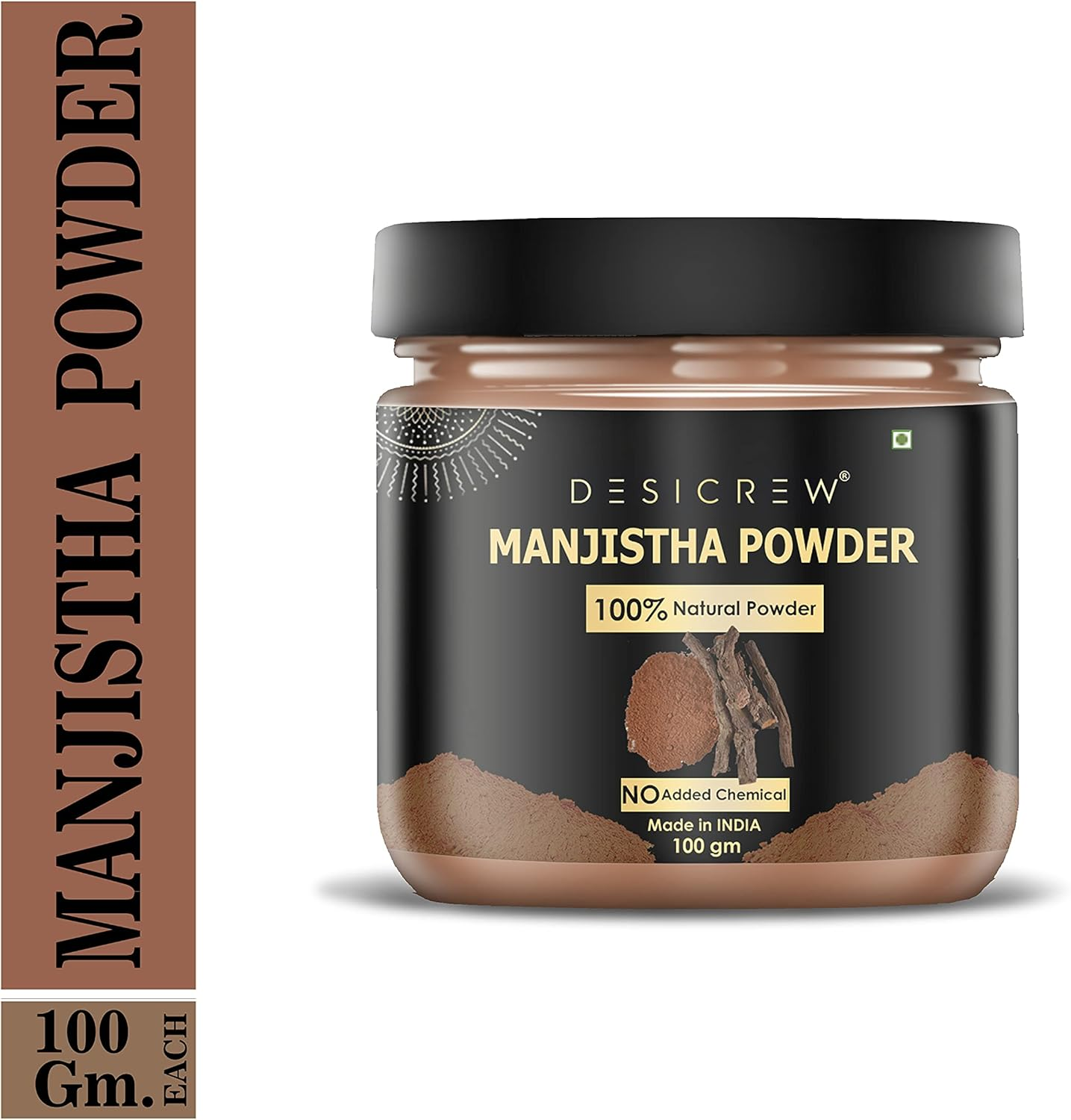 Desi Crew Pure & Natural Manjistha Powder for Natural Texture & Colour, Strong, Shiny, Silky,Healthy Scalp, Dandruff & Spilt Ends Free Hair Pack 100 GM image number 1
