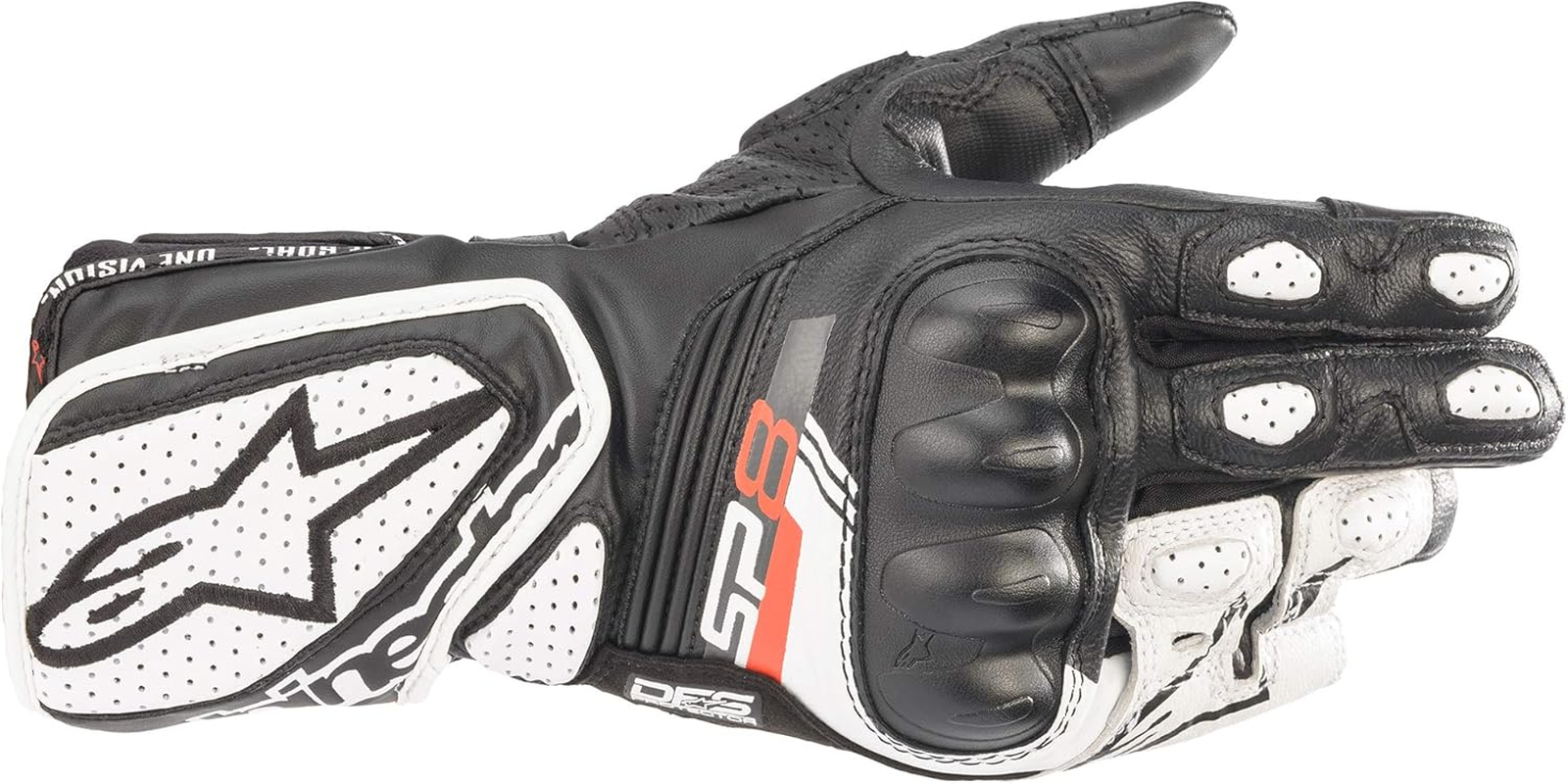 Alpinestars 3518321 Stella SP-8 V3 Leather Motorcycle Gloves, Black White Diva Pink (Size XS)