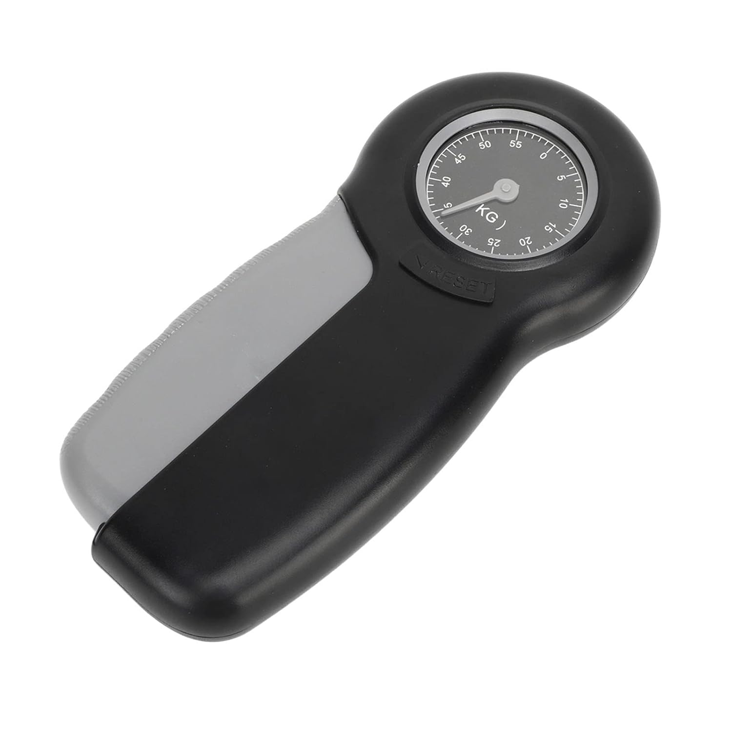 Hand Grip Strength Tester Portable Dynamometer for Ergonomic Grip Measurement - Ideal for Athletes, Sports Enthusiasts in Dark Gray (Black and Gray)