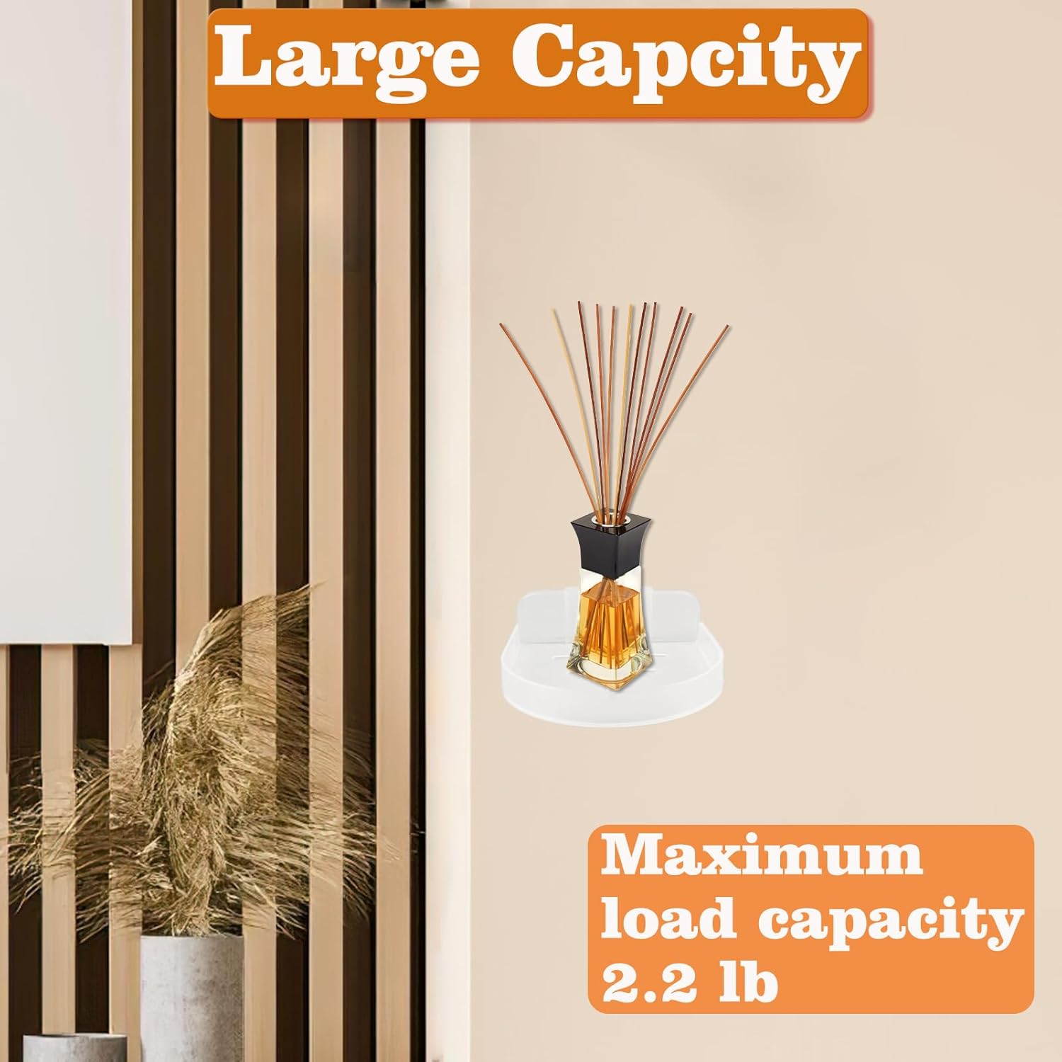 4 Pack Security Camera Wall Mount, Adhesive Baby Monitor Wall Moun Shelves, Universal Command Strip Shelf with Cable Clips (Transparent) image number 1