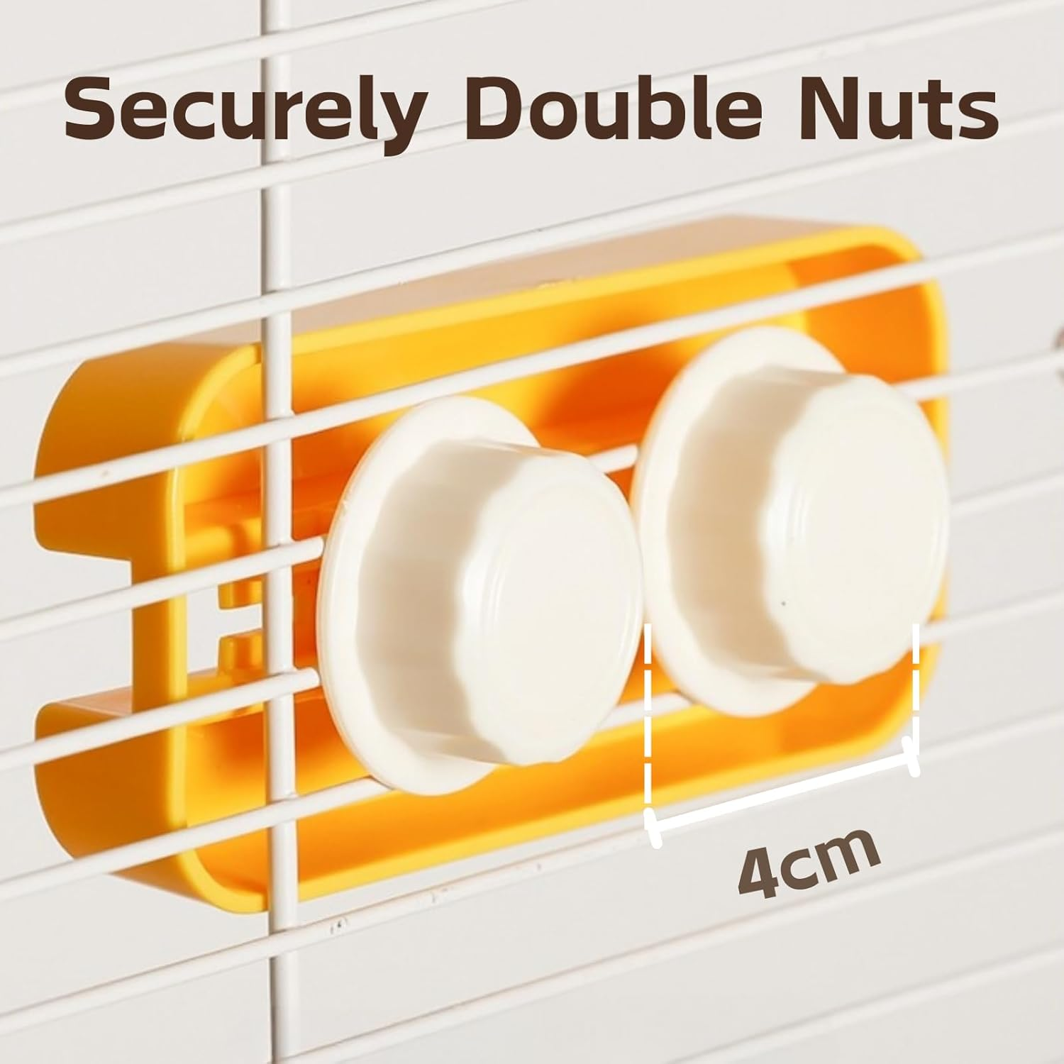 Bird Platform, 2 PCS Plastics Bird Perches Playground Cage Accessories for Parrot, Conure, Parakeet, Budgie, Cockatiel, Hamster, Chinchilla (White, 2 Count (Pack of 1)) image number 4