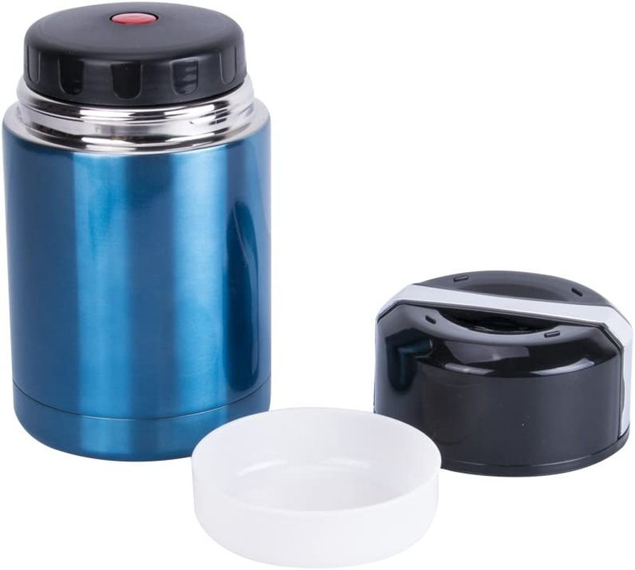 Meichoon Vacuum Insulated Food Jar Bowl 35 Oz（1000Ml) for Cooking Stainless Steel Interior Leak Proof Soup Food Storage Container, BM02 Blue image number 4