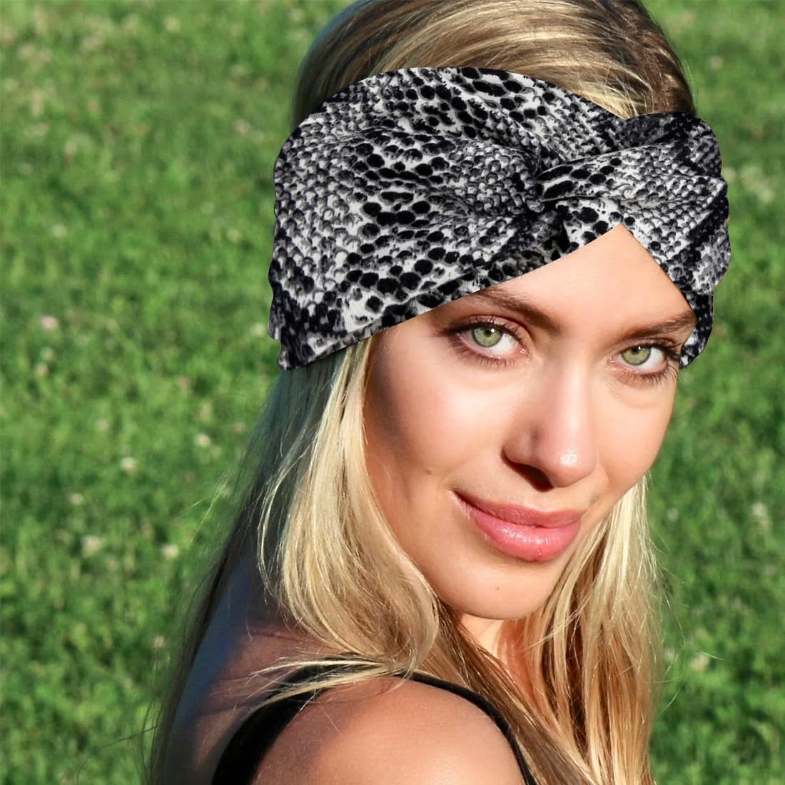 Headbands for Women, 3 Pieces Headband Women'S Wide Elastic Boho Hair Bands, Elastic Hair Bands for Women, Turban, for Short Hair, Yoga, Workout, Running, Sports, Multicoloured image number 3