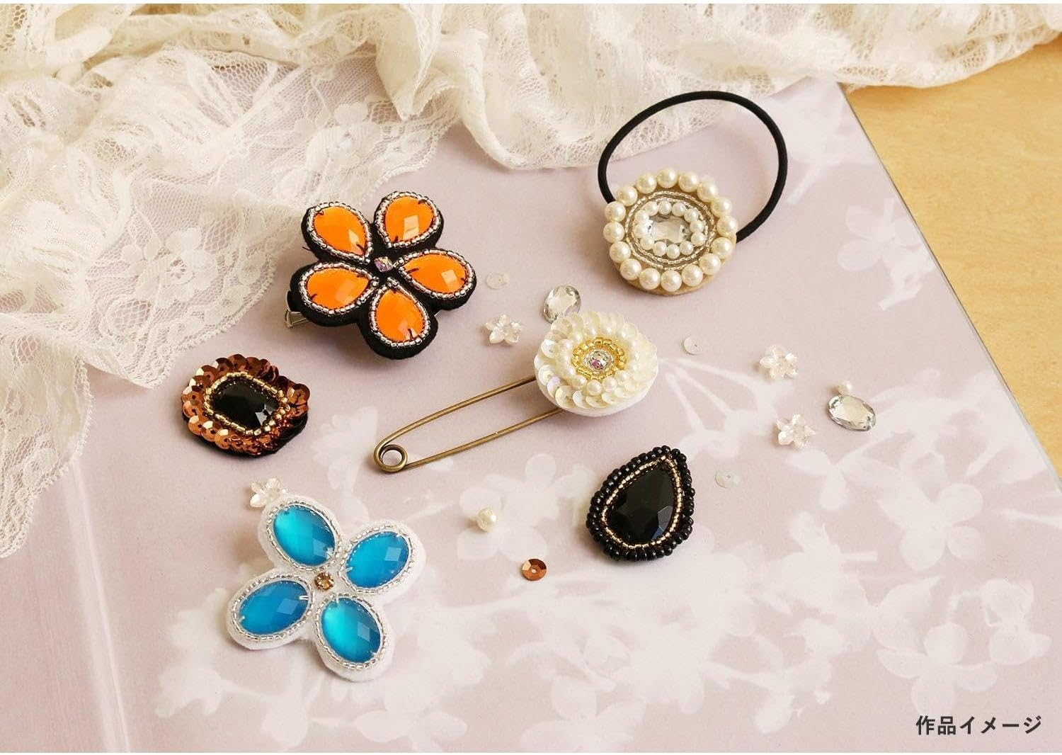 NBK A4-46 Felt Base for Accessories, White, 0.08 Inch (2 Mm) Thick, H 5.5 X W 3.5 Inches (140 X 90 Mm), 3 Pieces, Craft Supplies image number 2