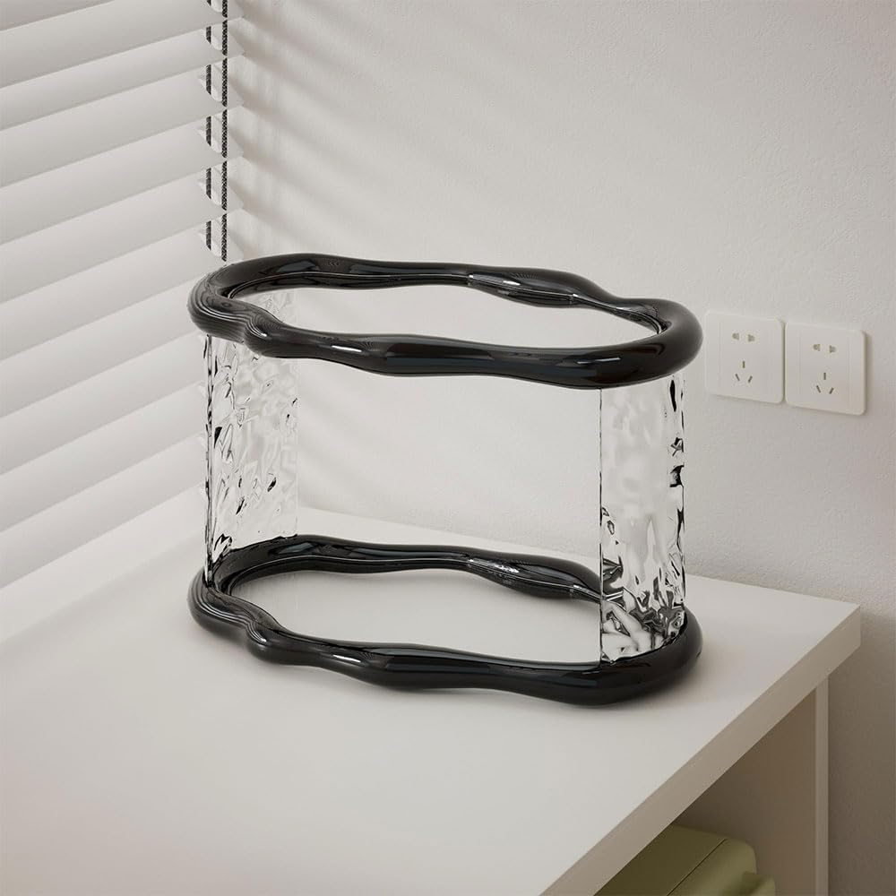 2-Tier Cloud-Inspired Acrylic Organizer &ndash; Black Vanity Storage Rack for Bathroom, Bedroom, and Dressing Table, Perfume Makeup Skincare Cosmetic Holder image number 5