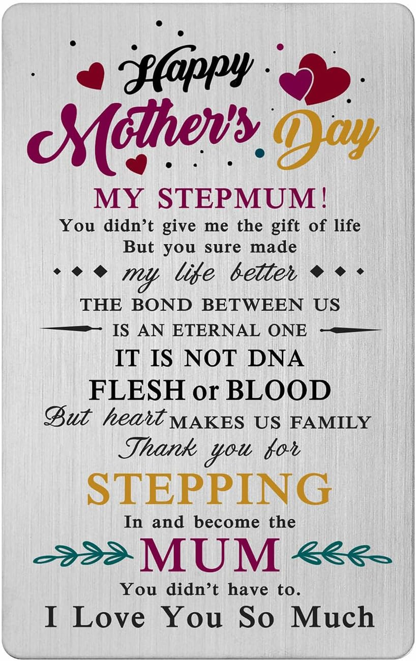 To My Mum Wallet Card, Mum Birthday Cards from Kids, I Love You Mum, Mothers Day Cards for Mum image number 4