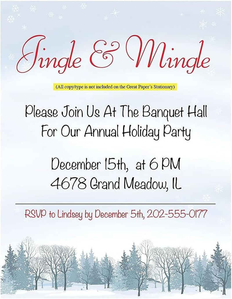 Great Papers! Winter Wonderland Letterhead, 80 Count, 11" X 8.5" (2015101) image number 6