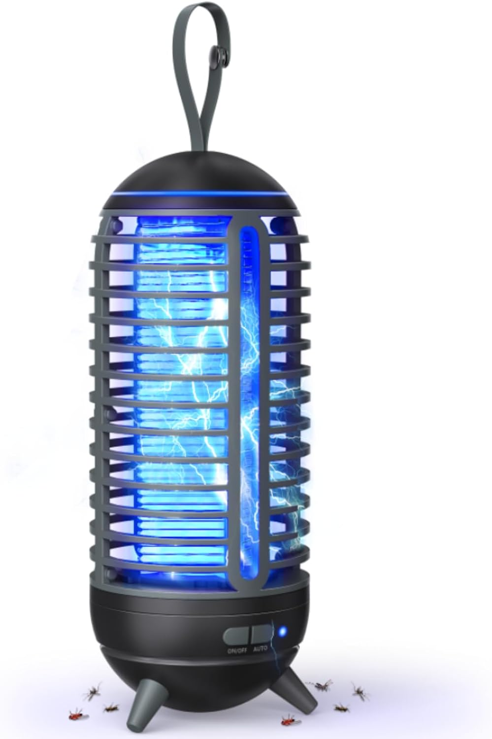Bug Zapper Outdoor Rechargeable 2 in 1 Wireless Mosquito Killer Lamp 2500Mah Bug Zapper Electric Trap Ideal Bug Zapper Indoor for Patio, Home, Backyard, Yard, Garden, Campsite (Black)