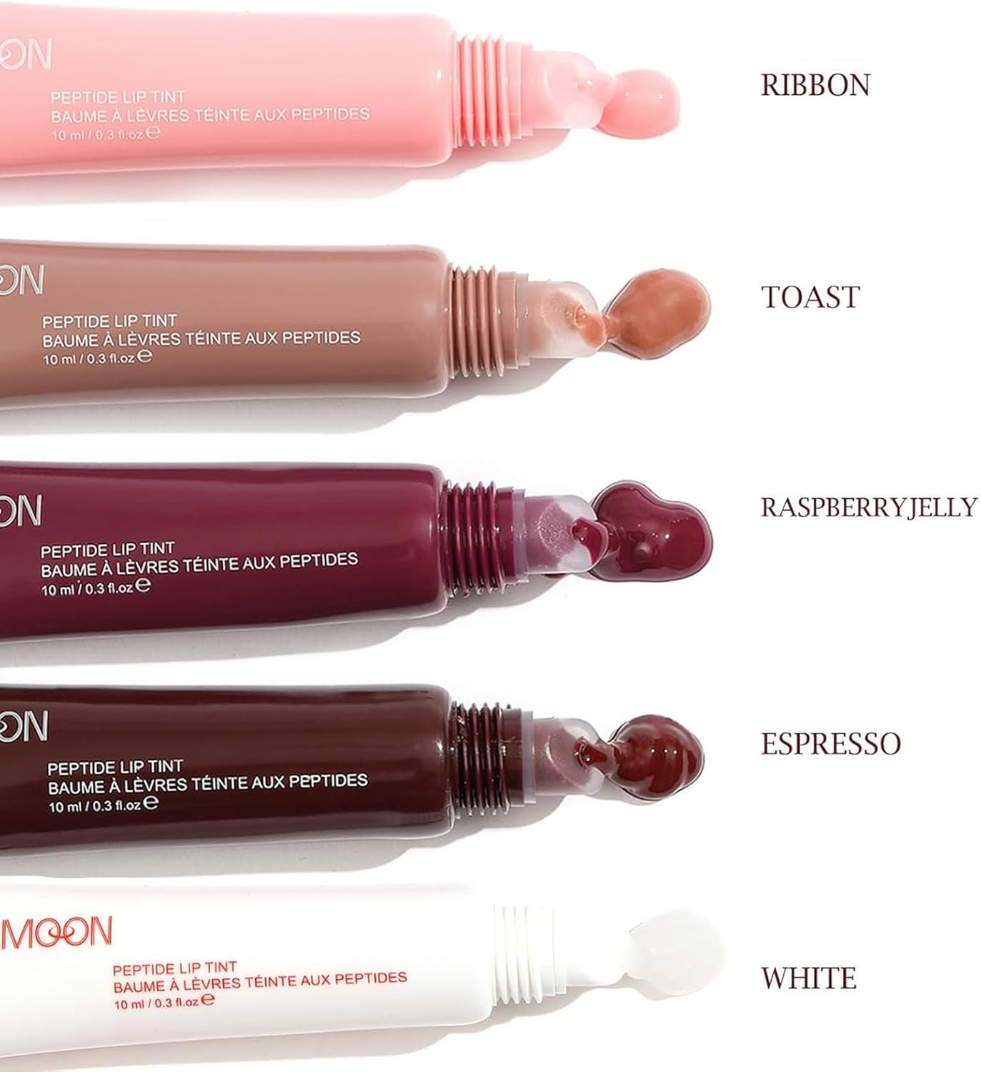 Long Lasting Lip Gloss, 5 Colors Lip Gloss, Peptide Lip Tint, Lip Tint, Lip Gloss, Lip Plumper Gloss, Nourishing Lip Care Oil Naturally Plump (D)