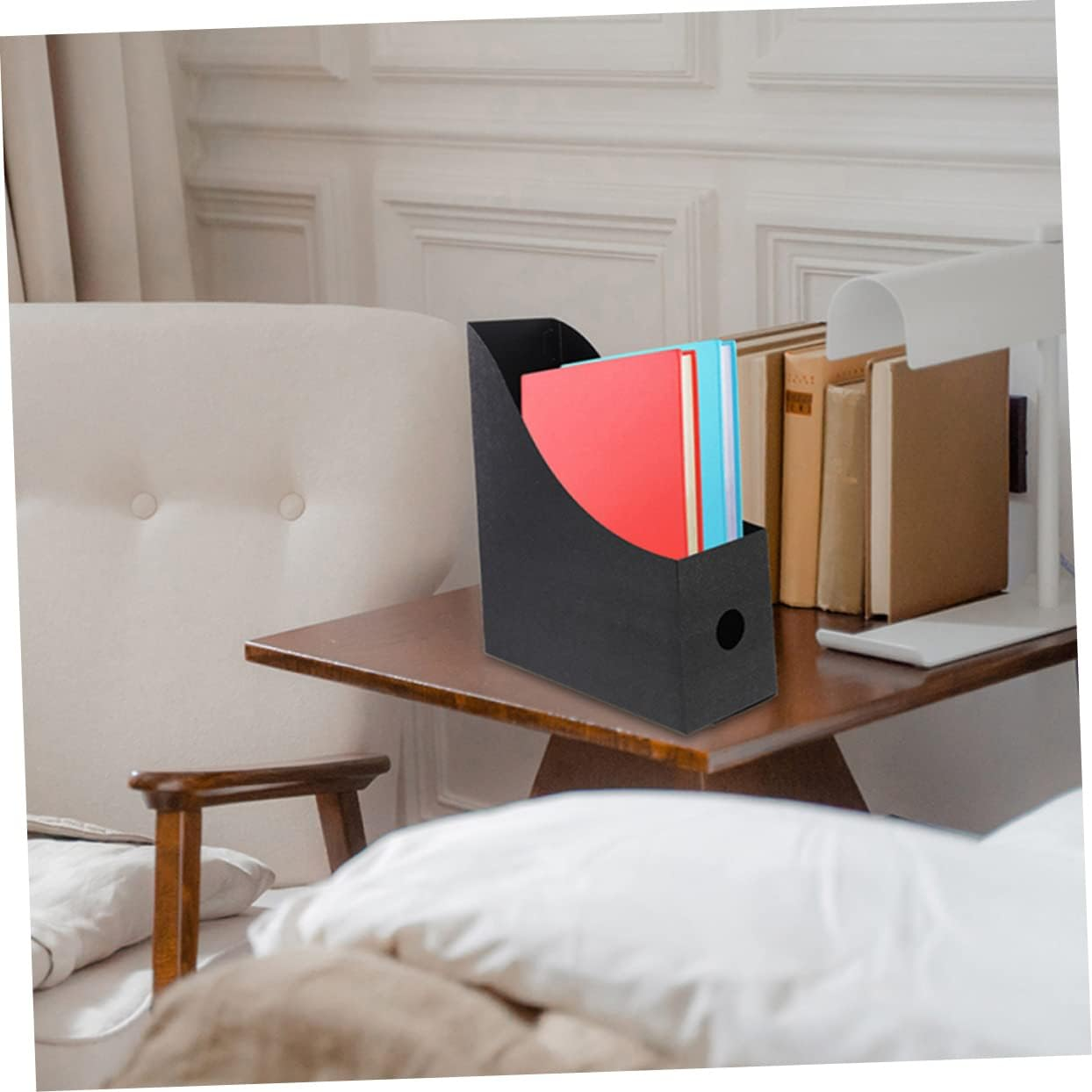 VILLFUL 3Pcs Desk File Organizer Office Organisation Magazine Holder Book Holder for Shelves Office Storage Rack image number 6