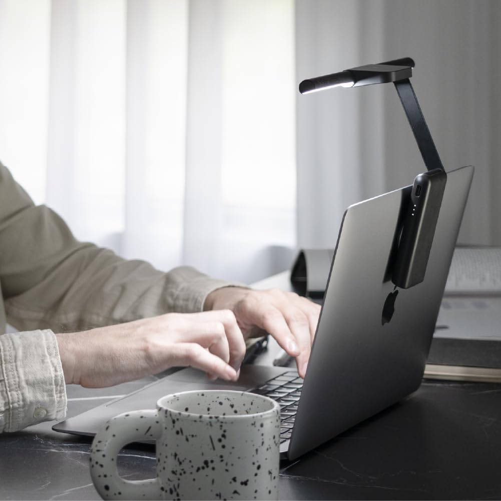 Benq Magnetic Smart Portable Multipurpose Mini Light for Use with Laptop, Ipad, and Music Stand (Black) - White image number 7