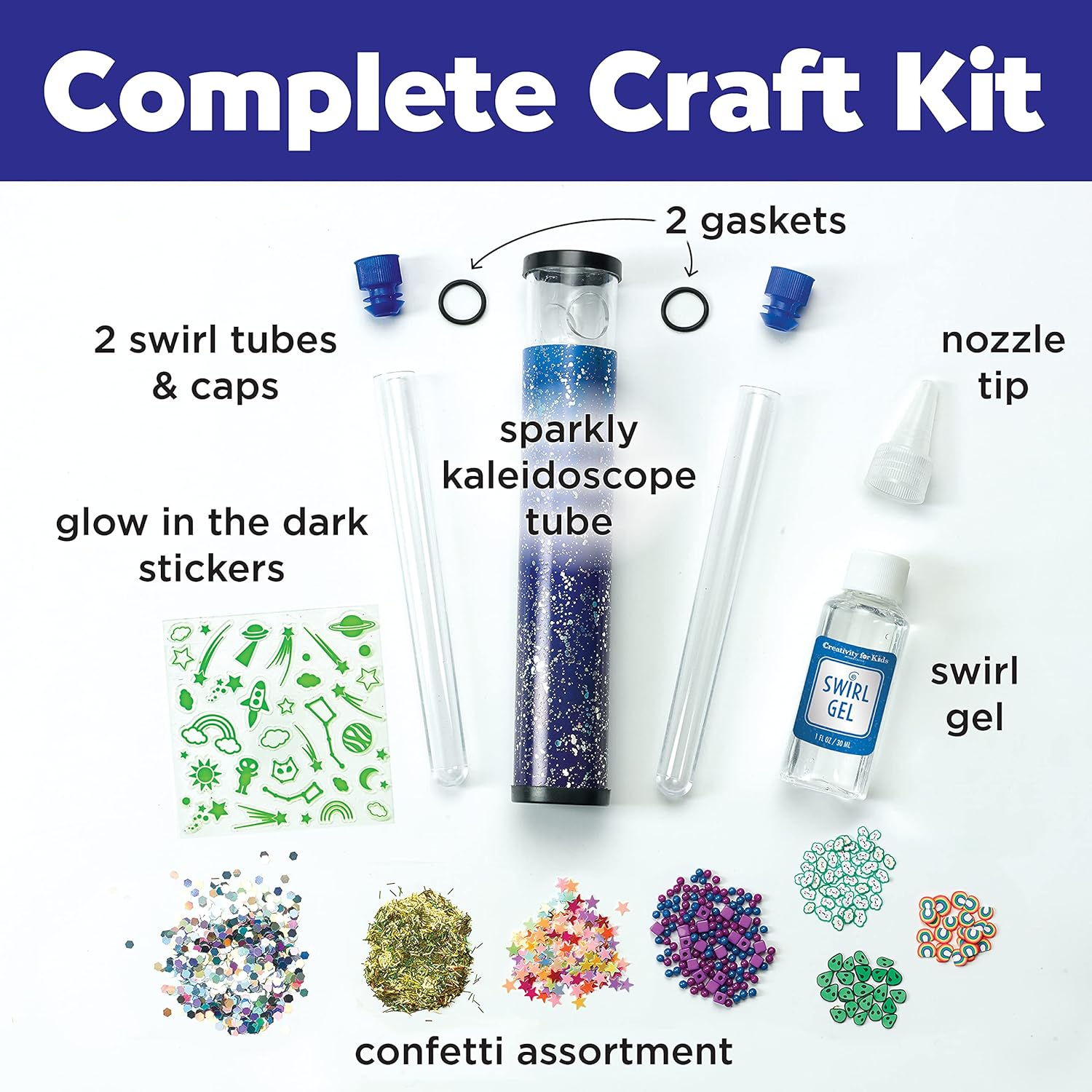 Creativity for Kids Magic Swirl Kaleidoscope Kit - Make Your Own Kaleidoscope for Kids, STEM Toys image number 4