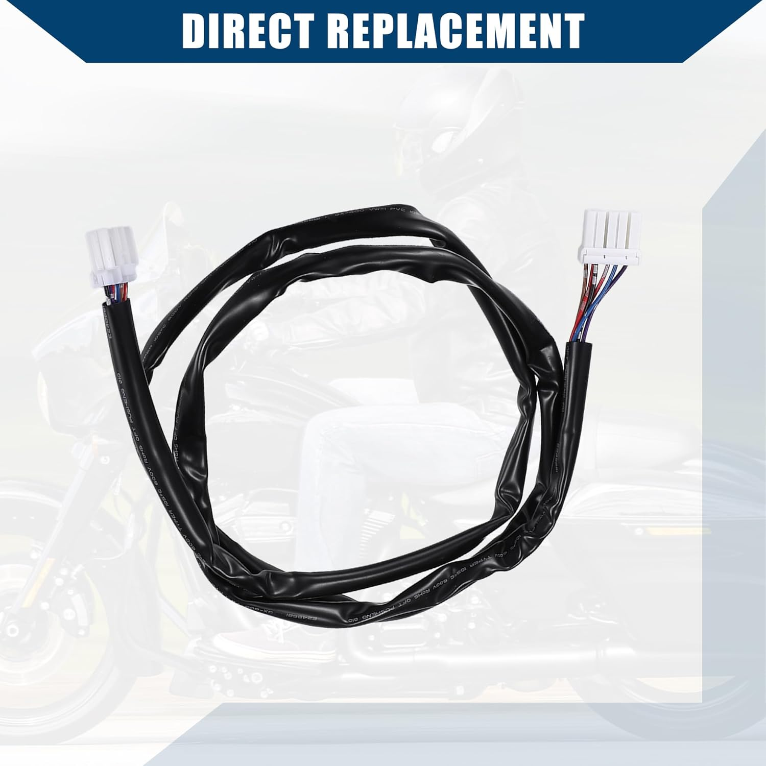 X AUTOHAUX Motorcycle Rear Fender Taillight Wiring Harness for Harley Davison Sportster Dyna Electra Glide/Motor Bike Rear Fender Tail Light Cable 6 8 Position/Durable / 1 Pcs Plastic image number 1