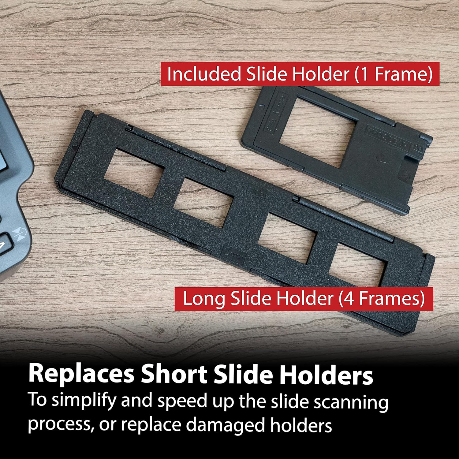 Magnasonic Long Tray Slide Film Holder for 35Mm Compatible Film Scanners, Holds 4 Slides to Speed up Processing Time, Easy to Use, Gently Flattens and Protects Film Edges - Set of 3 (ST01) image number 6