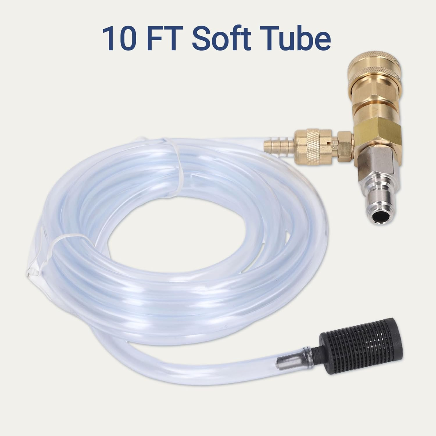 Chemical Injector Kit for Pressure Washer, 3/8 Inch Connectors, 5000 PSI Adjustable Soap Dispenser with Siphon Hose, Soap Nozzle and 2 Rolls of Water Tape image number 2