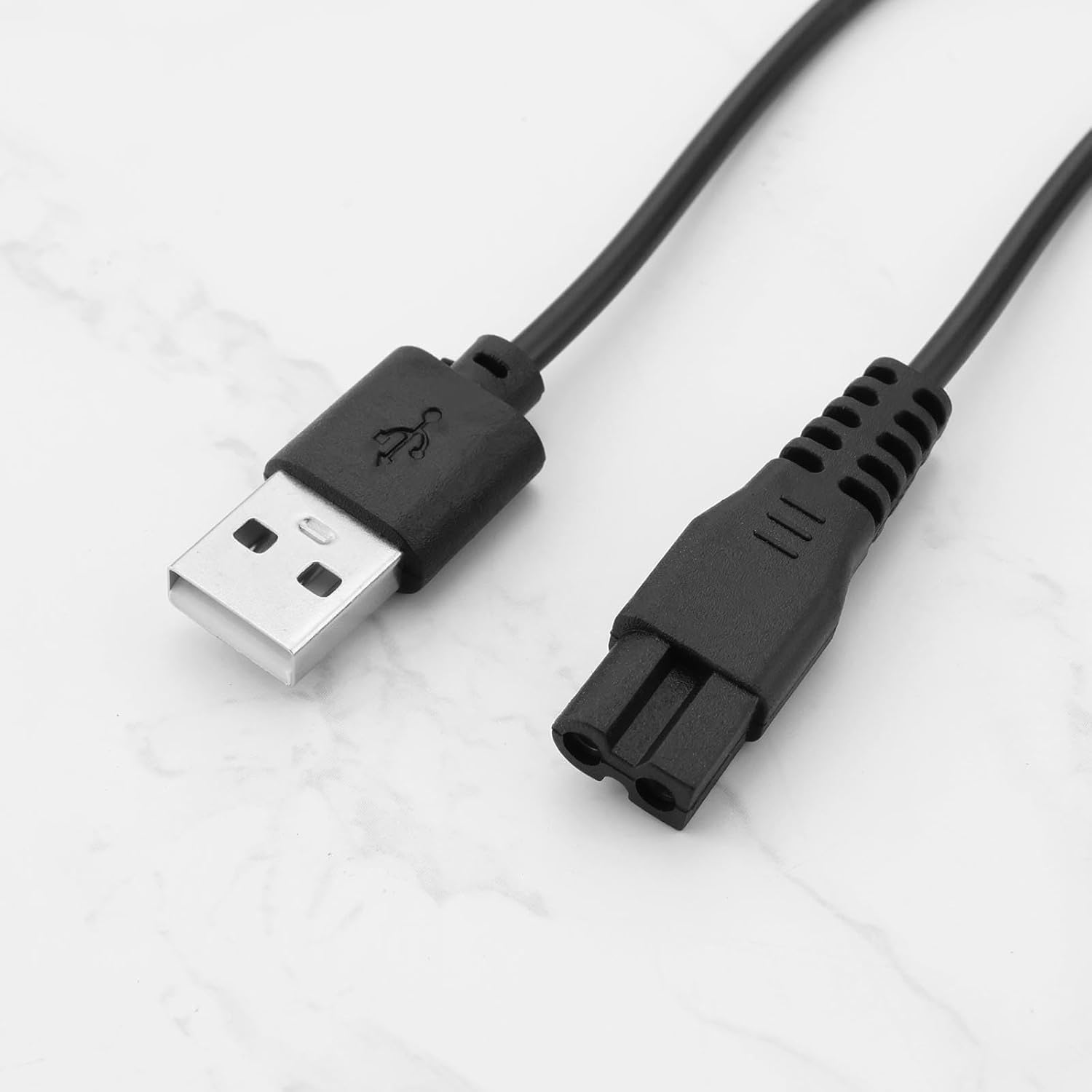 2Pcs Black Grooming Electric Shaver Charger Adapter Cable Replacement 1M 5V USB AC Power Adapter Compatible with Meridian Shave image number 2