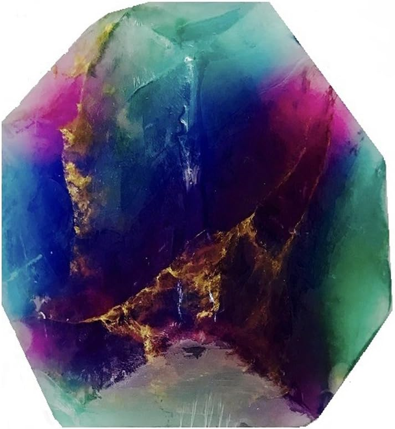 Fluorite Soaprock by TS Pink, 6 Oz. Decorative Glycerin Soap, Gemstone, Soap That Looks like a Rock, Earth-Friendly Packaging