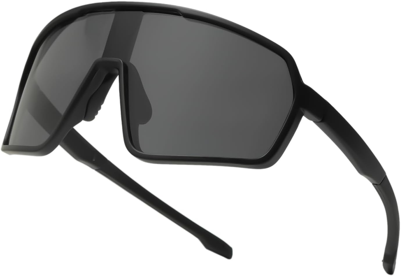 LJCZKA Oversized Sports Sunglasses for Women Men Square Cycling Eyewear for Running Driving Outdoors with UV400 Protection