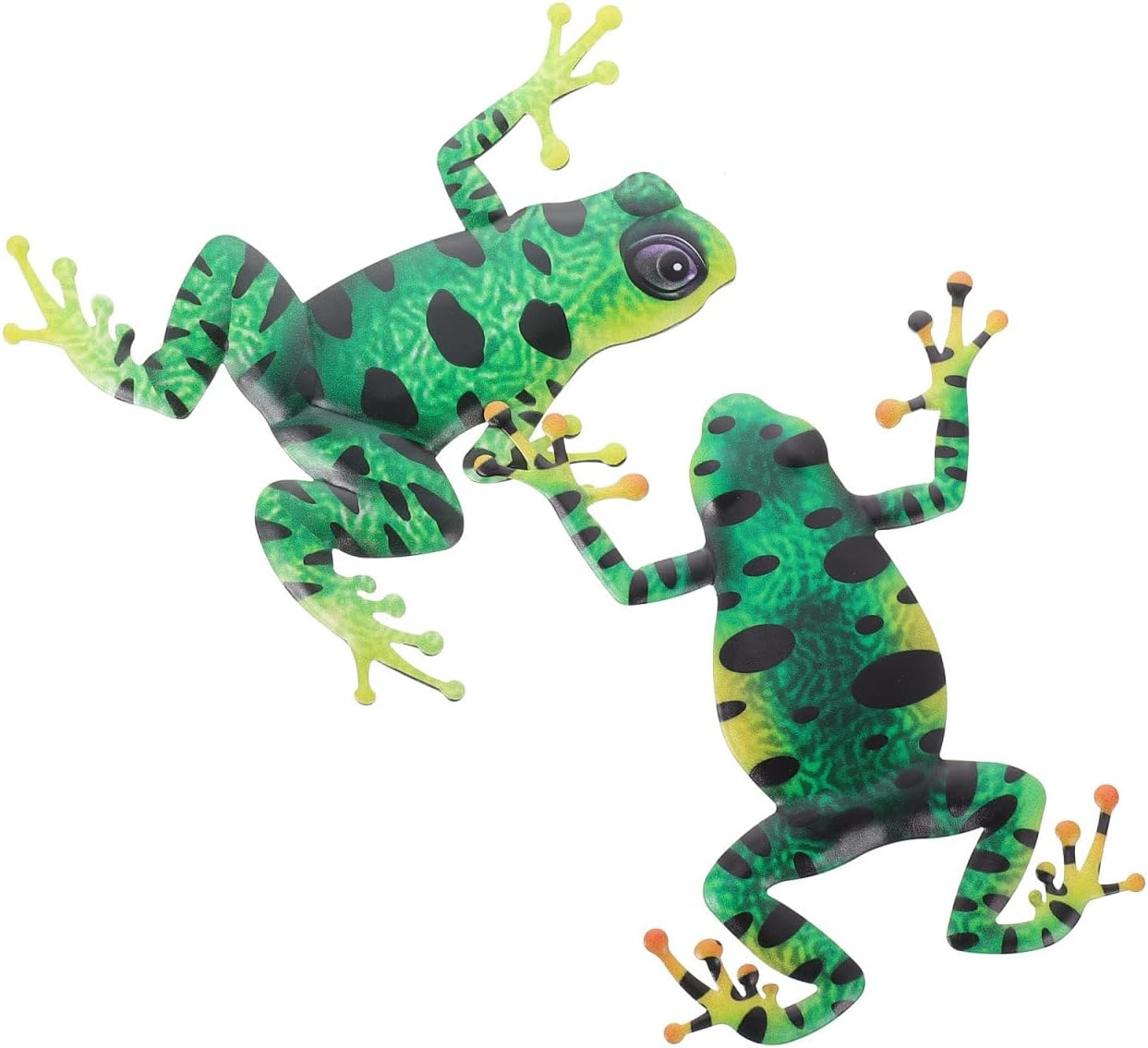 LIFKOME Creative Household Decor Vivid Iron Frogs Decor 2Pcs Iron Wall Hanging Sculptures Artistic Home Craft for Interior Wall Decoration image number 4