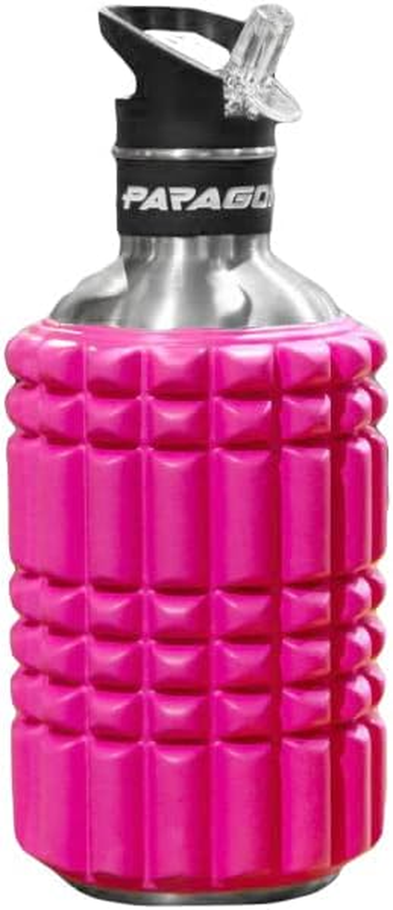Foam Roller Water Bottle 1.2L / 40Oz Stainless Steel with Drinking Straw by Paragon Active image number 4