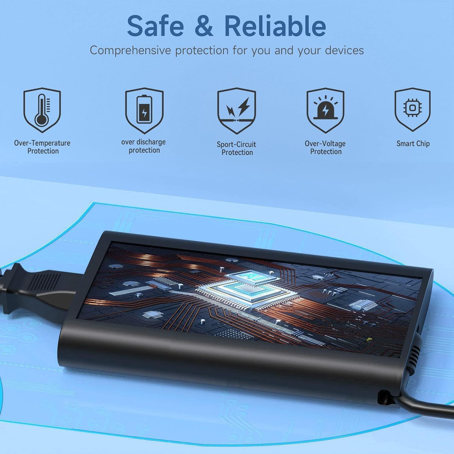 130W USB Type C 20V 6.5A Power Adapter,Compatible with Dell XPS 15 9575 9520 9510 9500 17 9720 9710 9700 Precision 5530 5550 5560 5570 5750 5760 3560 Latitude 5411 5421 5511 5520 5521 Power Cord image number 3