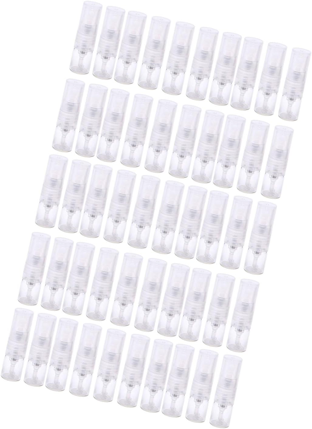 50PCS Leak Proof Miniature Perfume Spray Bottle 1ML Refillable Glass Atomizer and Easy Fragrance Transfer Sample Dispenser