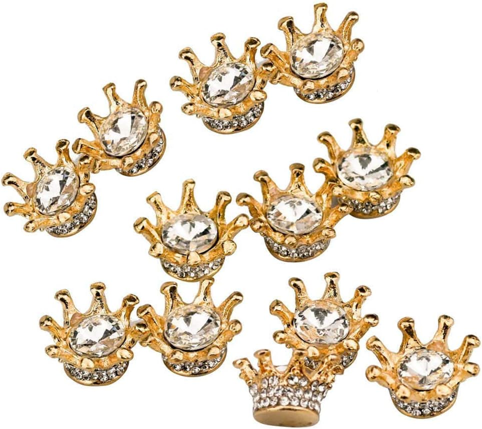 12 Pcs Mini Crown Small Crown Decoration Rhinestone Cake Toppers Crown Cupcake Toppers Wedding Crowns Tiaras for Cake Party Favors Baby Shower Birthday Crafts Jewelry Making DIY (CLO01) image number 1