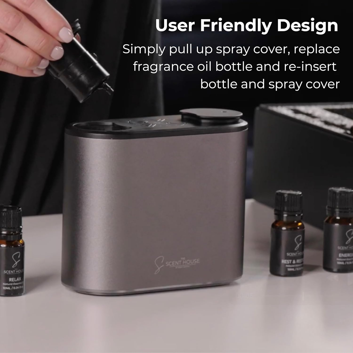 Dual Aromatherapy Diffuser | 2-In-1 Essential Oil Diffuser & Odour Eliminator + 4 Essential Oils. Stylish, Quiet, Compact, Rechargeable Mist Oil Diffuser Essential Oils/Aroma Diffuser/Room Diffuser image number 6