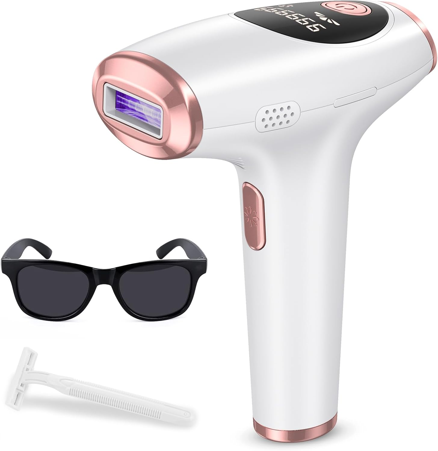 Hair Removal Device, IPL Hair Removal, Laser Hair Removal for Women and Men 999,999 Flashes Permanent for Facial Facial Legs Arms Bikini Line Whole Body Use At-Home(Model: TFDA06S-A)