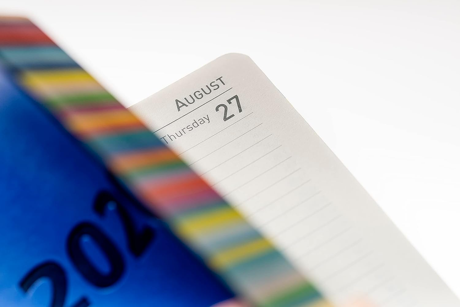 Collins Edge Rainbow 2025 Diary - A5 Day to Page Planner (With Appointments) - Light Blue - (ED151.U57-25) - Daily Planner with Soft Touch Covers and Coloured Page Edges image number 2