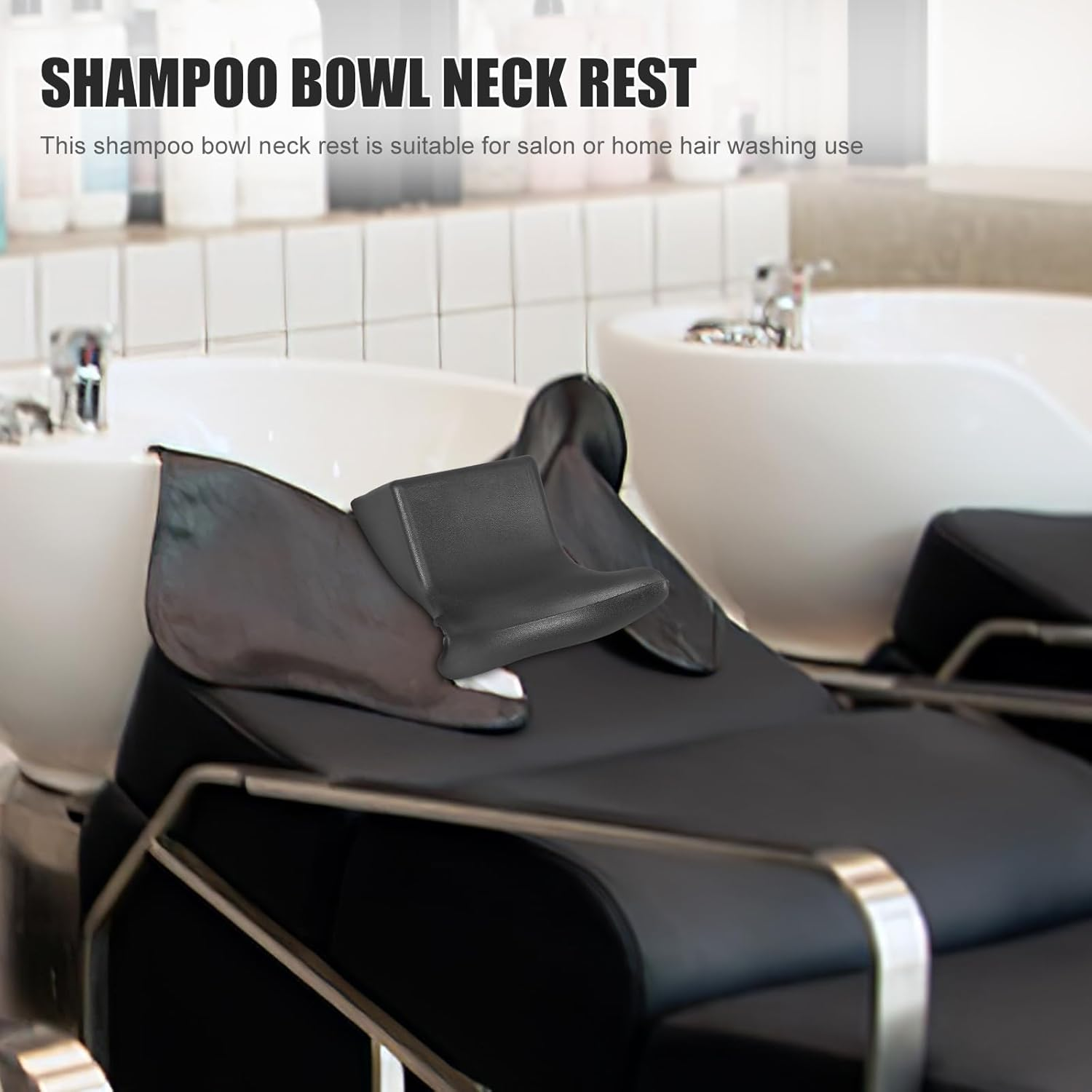 Operitacx Shampoo Bowl Neck Rest, Pu Sink Hair Washing Neck Support, Shampoo Buddy for Sink, Shampoo Bowl Neck Cushion for Washing Basin image number 6