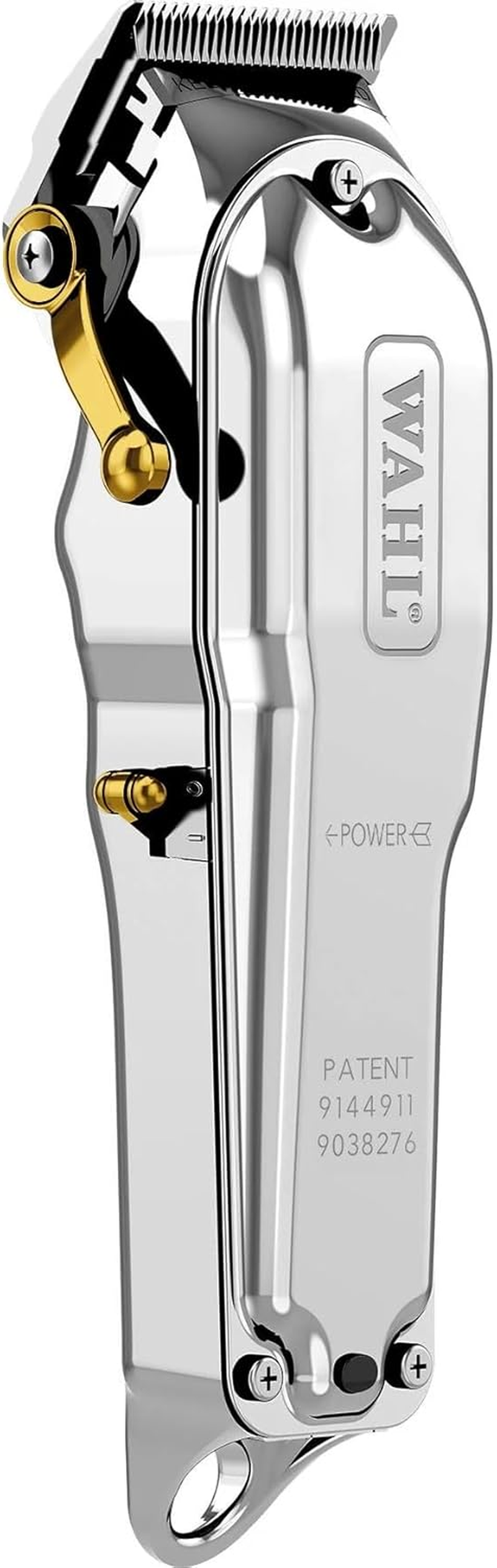 Wahl Professional Metal Power+ Hair Clipper, Silver, All-Metal Housing, Stagger-Tooth Top Blade, Precision Bottom Fade Blade, Professional Hair Trimming and Styling, Cord/Cordless image number 3