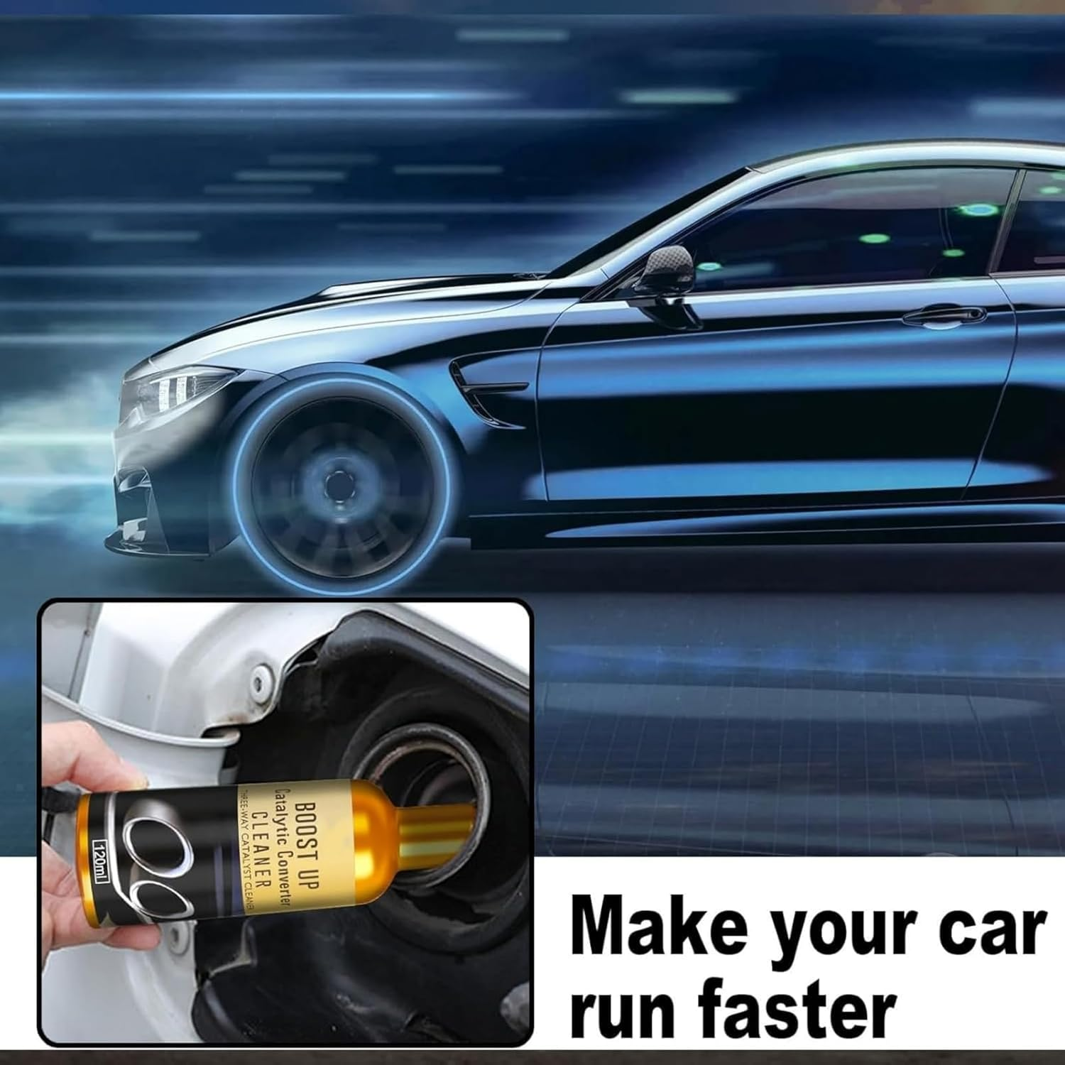 3PCS Catalytic Converter Cleaner Kit, Boost up Catalytic Converter Cleaner Auto Parts Engine, Fuel and Exhaust Pipe Cleaners, Fuel System Treatment Oil for Gas and Diesel Car image number 4