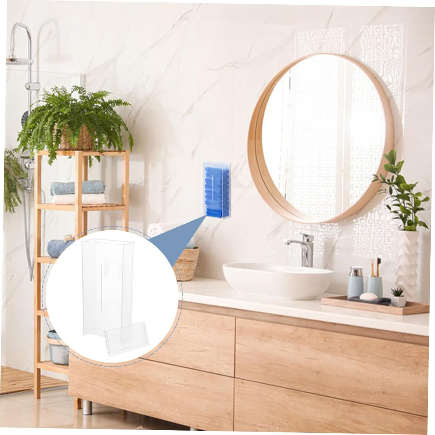 Alipis Wall-Mounted Wipe Holder Dust Cover Punch Dispenser for Bathroom Portable Wipe Storage Box Easy to Install image number 6