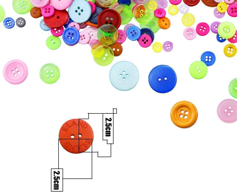 900 Pcs Assorted Sizes Resin Buttons round Craft Buttons for Sewing DIY Crafts Manual Button Painting image number 5