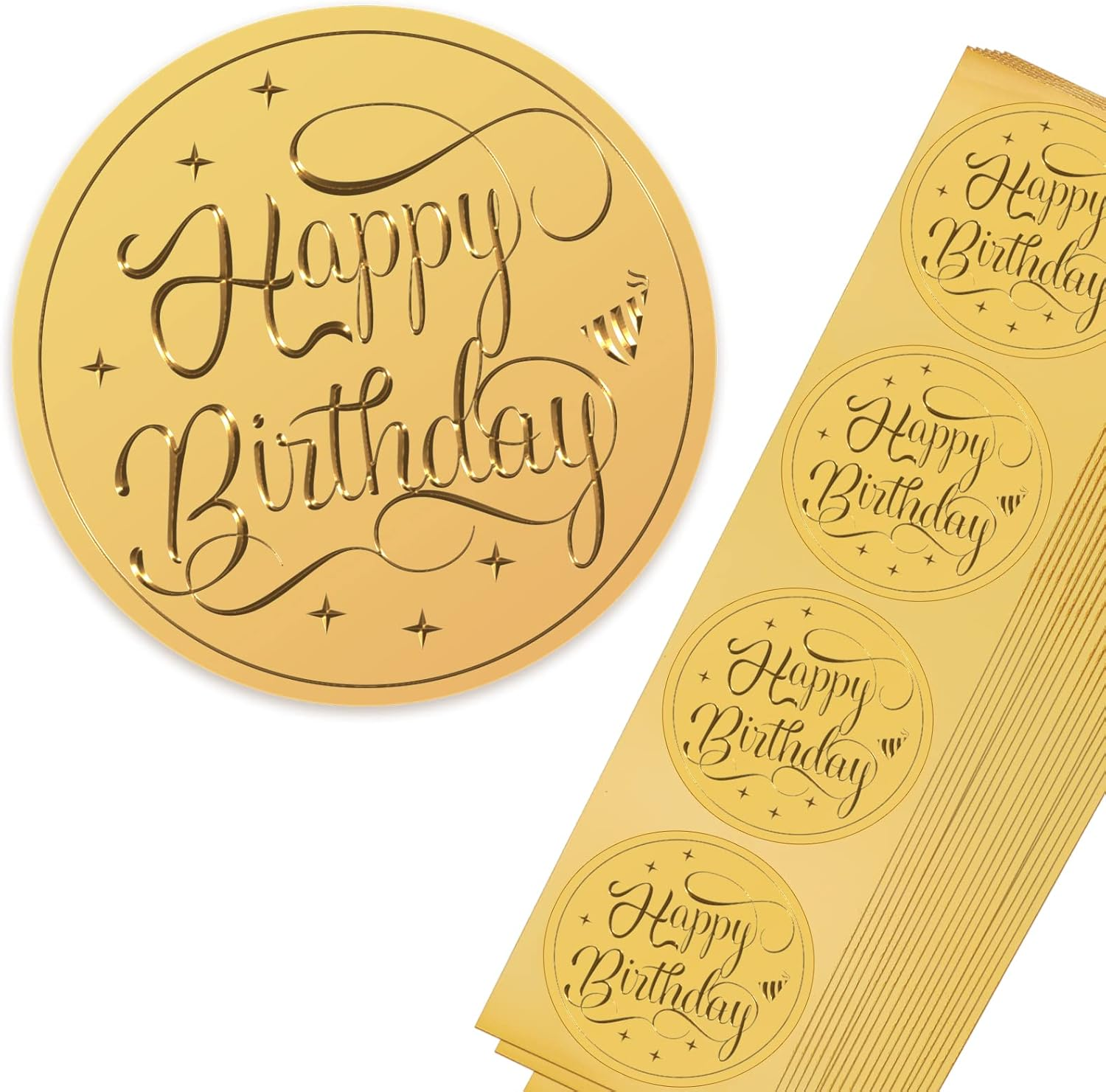 CRASPIRE Sea Shell Stickers 2" Gold Foil Envelope Decorative Seals 100Pcs Seashell Ocean Summer Embossed Seals Adhesive Decal Label for Leter Wedding Invitations Envelopes Gift Packaging Card Making