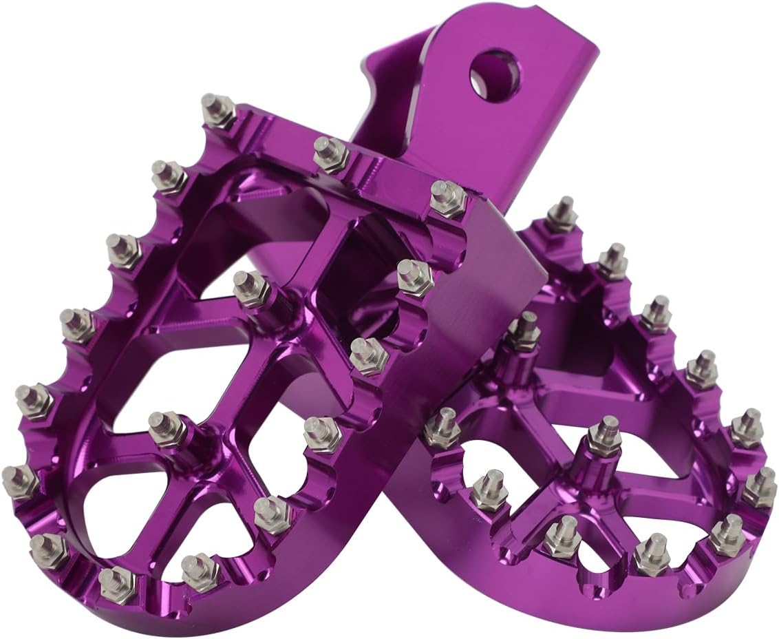 Motorcycle Foot Pegs Wider CNC Foot Pegs for Surron Sur Ron LBX Talaria Sting MX3/R MX4 Talaria X3 XXX E-Ride Pro SS/S Electric Dirt Bike Purple