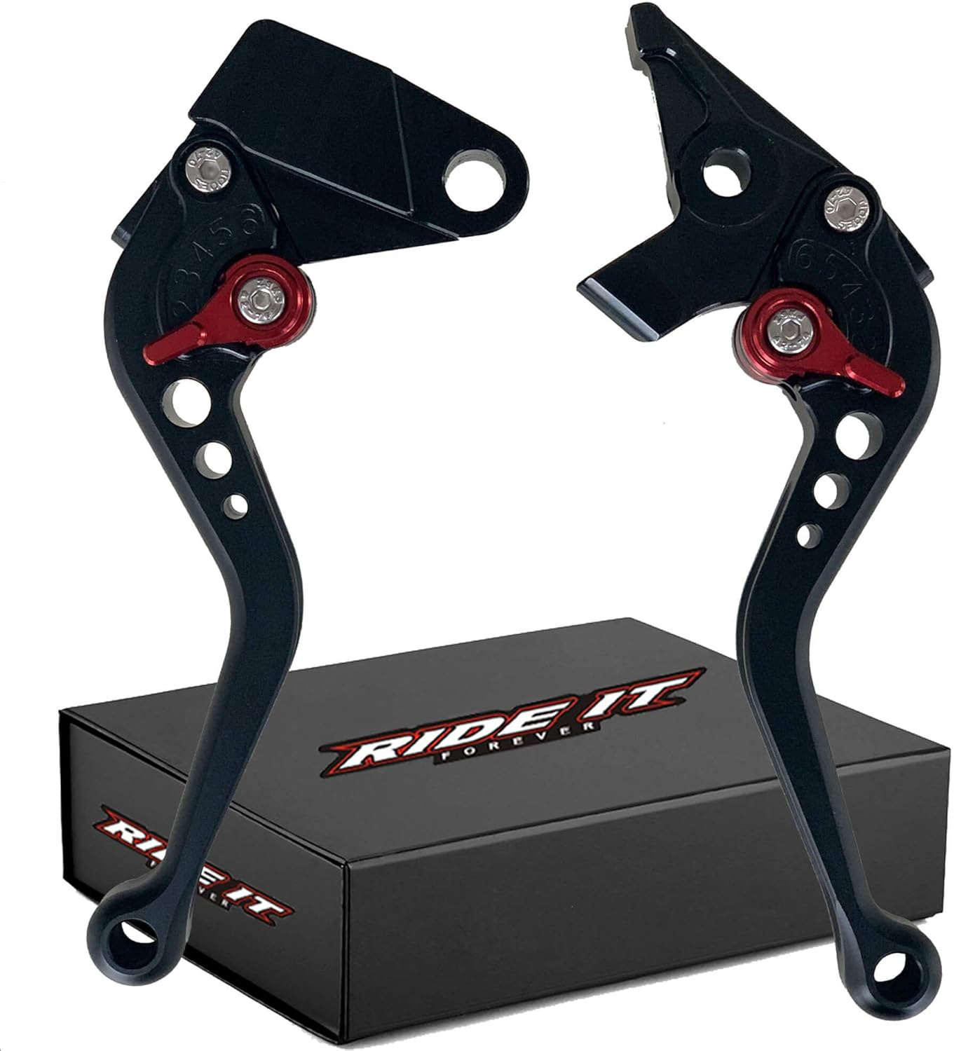 Short Brake and Clutch Levers for KAWASAKI NINJA 650R ER-6F ER-6N 2009-2016,Ninja400R 2011,Versys 650Cc 2009-2014 Kawasaki Ninja650R Er6N/F 09-16, Versys650 09-14 Red