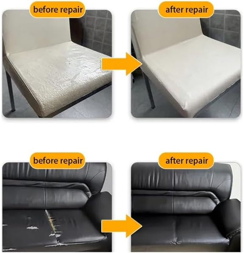 Dark Brown 35X137Cm Leather Repair Patch &ndash; Self-Adhesive Leather Tape for Sofa, Couch, Car Seats, Furniture, Jackets & Bags &ndash; Large Cut-To-Size Vinyl Fix Sheet image number 3