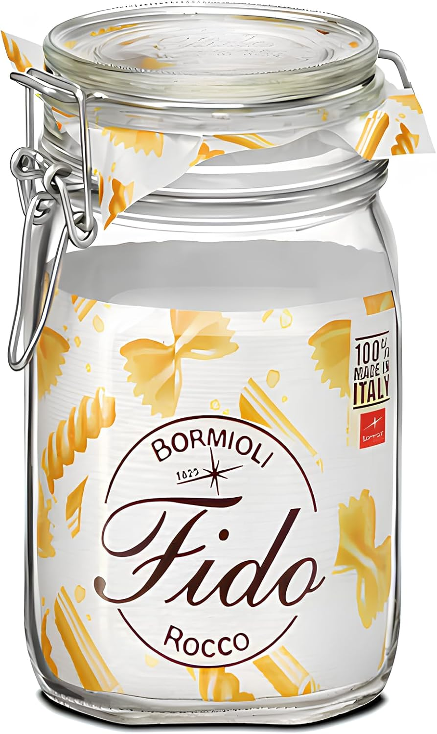 Bormioli Rocco Fido Jar with Clear Lid, 1 Litre Capacity image number 2