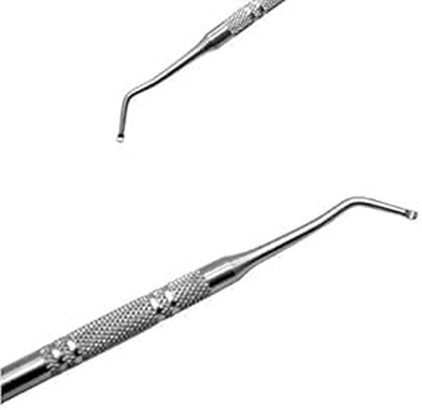 Stainless Steel Armor Remover Paronychia Cuticle Pedicure Double Head Nail Groove Scoop Tick Orthodontic Nail Toenail Toenail Pick Tool, Remove Dirt from Your Nails-(Silver,1Pcs) image number 3