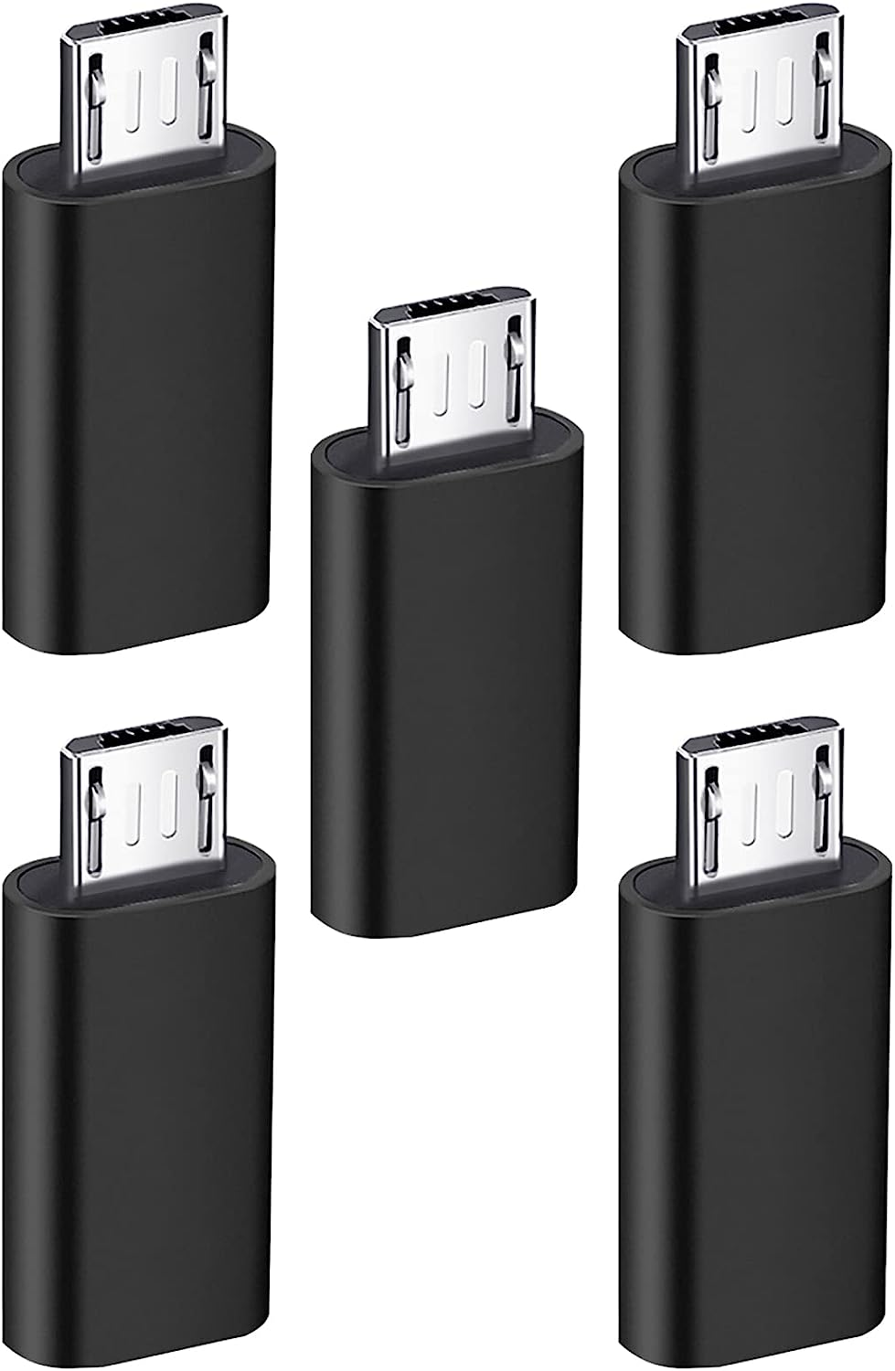 5Pack USB C Adapter, Tunghey Type C Female to Micro USB Male Convert Connector Support Charge & Data Sync Compatible with Galaxy S7/S7 Edge, Nexus 5/6 and Micro USB Devices image number 1