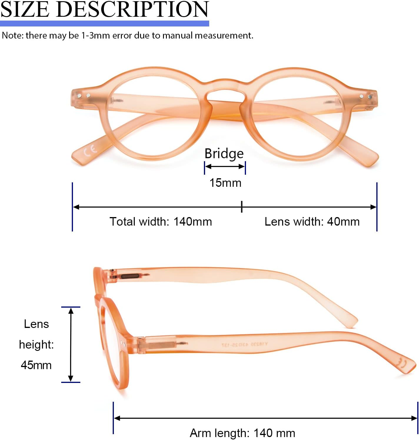 Kokobin 4-Pack Small round Reading Glasses Comfortable Readers Colored Stylish Frame for Women - 3.0 X, Greenbrowleopardtransparent image number 2