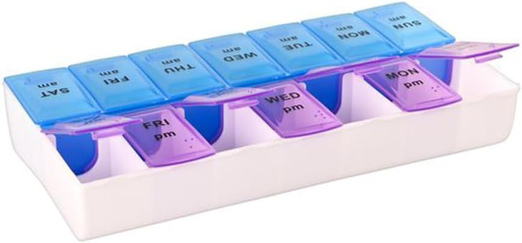 Matrons 7 Day AM/PM Pill Box with Clip Lids image number 1
