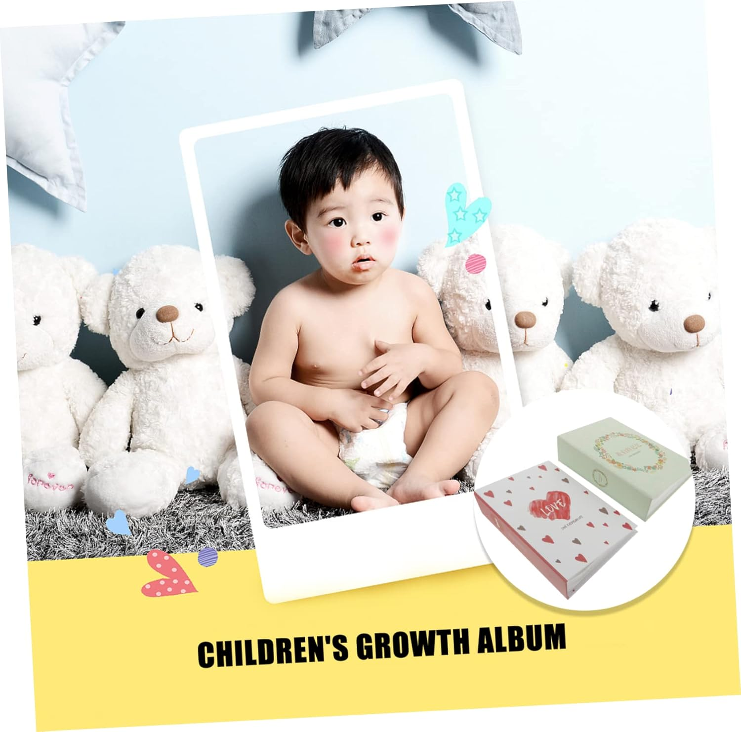 2 Pcs Compact Record Books Fashionable Scrapbooks for Household Memories for Family Photos Easy Friends image number 4