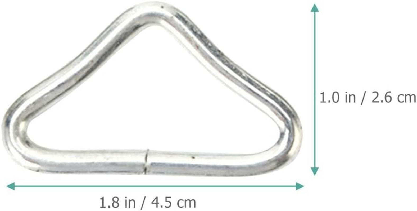 Kisangel Metal Trampoline D Rings, 30Pcs Triangle Trampoline Buckles V-Rings Springs Hooks Compact Parts Accessories for Galvanized Steel Replaceable Tool image number 3