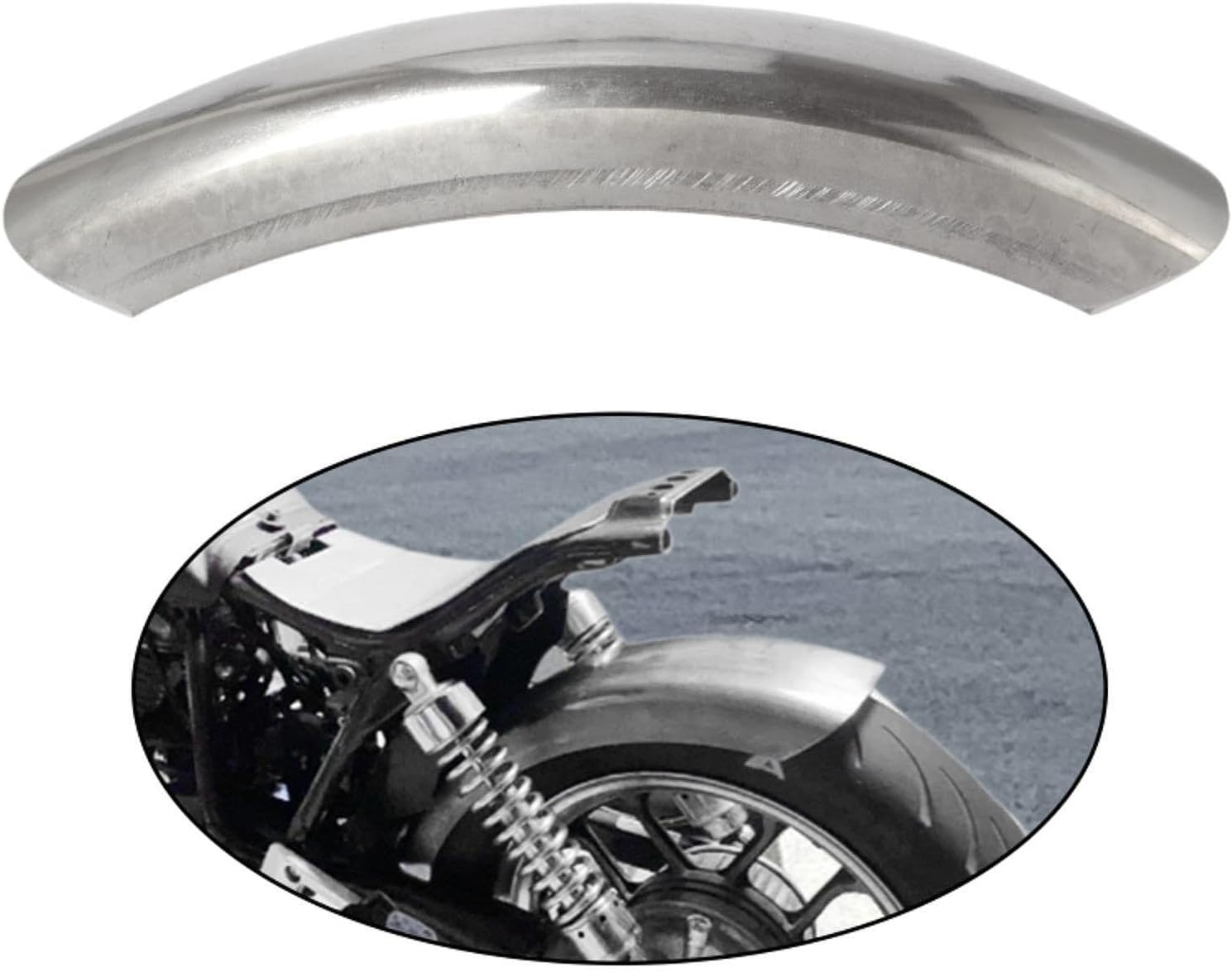 Rear Mudguard Rear Cover Back Mudguard Protector Motorcycle Splash Guard for Chopper, Long image number 1