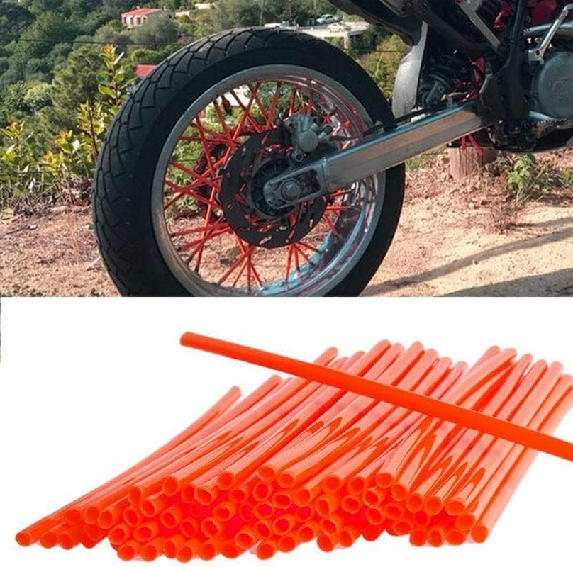 AIMALL 72Pcs Wheel Spoke Wrap Sleeves Mountain Bike Bicycle MTB Wraps Skins Covers - 9.45" Length, 0.24" Dia, Enhances Appearance & Protection image number 2