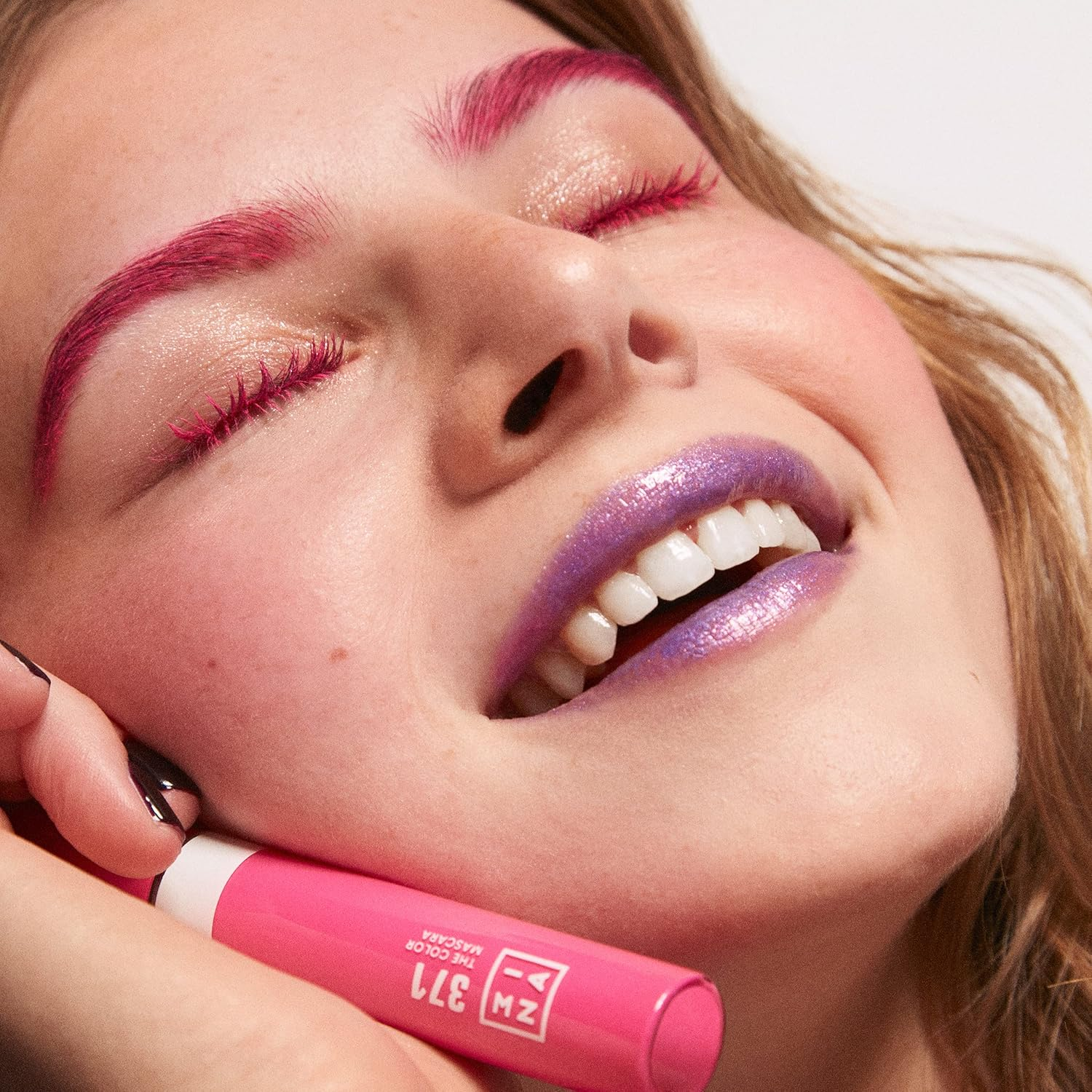 3INA MAKEUP - the Color Mascara 371 - Pink with Keratin - Circumference and Definition - Colourful for Sensitive Eyes and Long Lasting - Highly Pigmented - Vegan - Cruelty Free image number 4