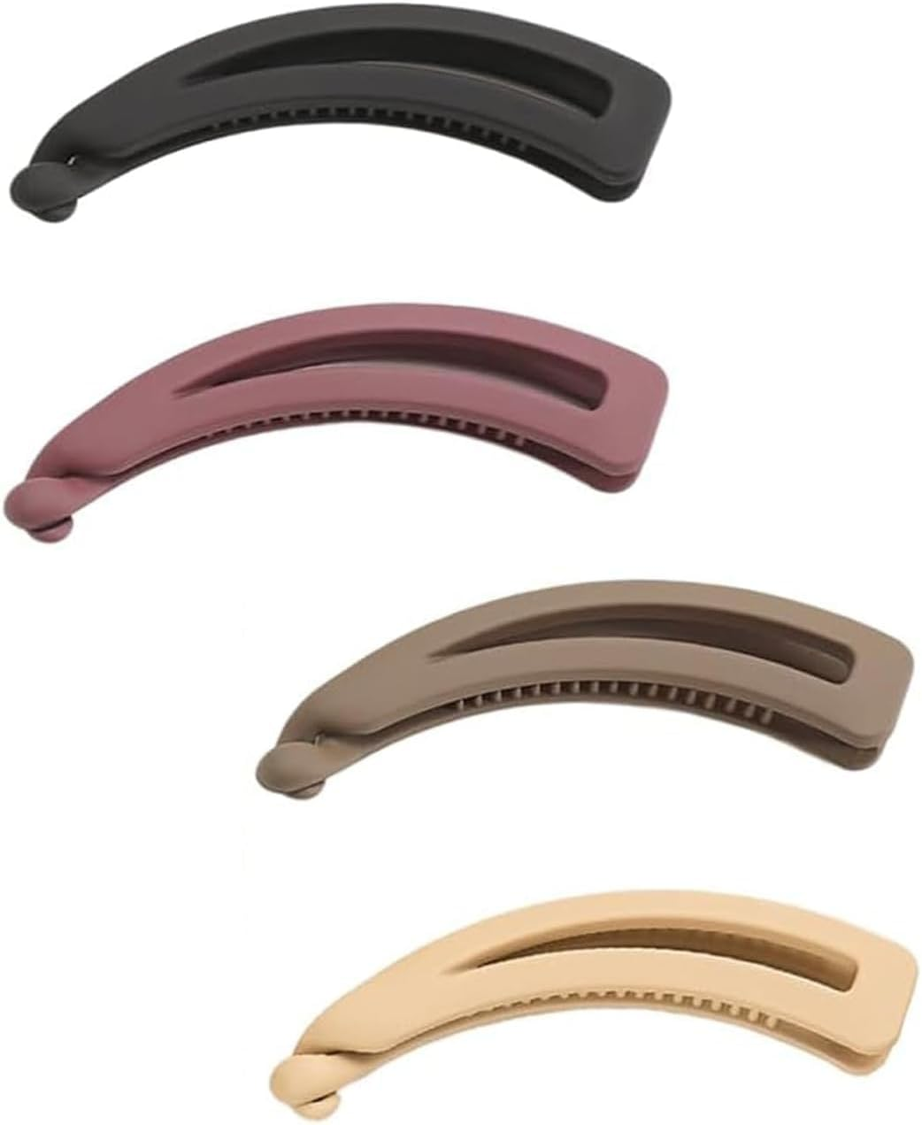 4Pcs Banana Clips Hair,Strong Ponytail Claw Clips for Women and Girls&rsquo; Hair Accessories, Non Slip Banana Barrettes Strong Hold Hair Fish Hair Accessories Banana Hair Claw Clip image number 3